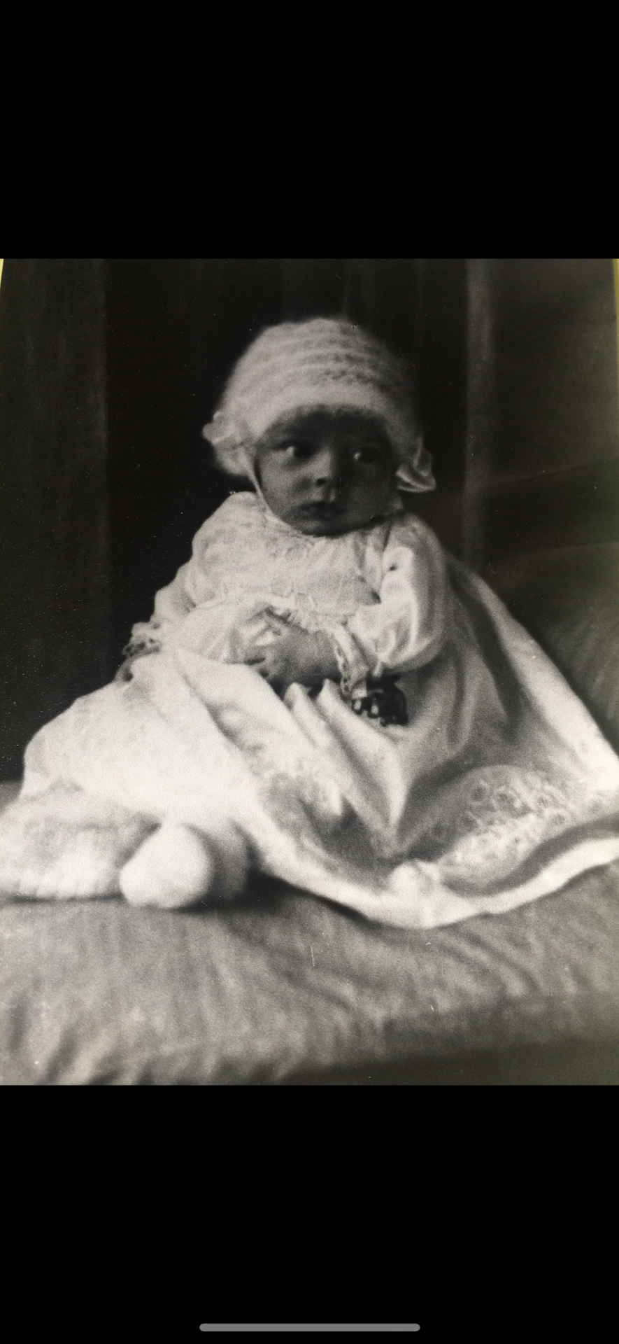 Sample memorial photo before colorization